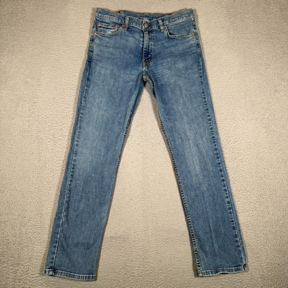 Levis Jeans Mens 32x31 Blue 511 Slim Fit Denim Casual Preppy Cotton Blend Logo